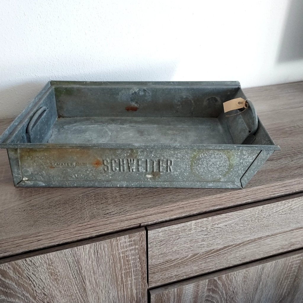Stalen bak Schäfer plantenbak, Ophalen of Verzenden, Gebruikt, Metaal, Minder dan 30 cm