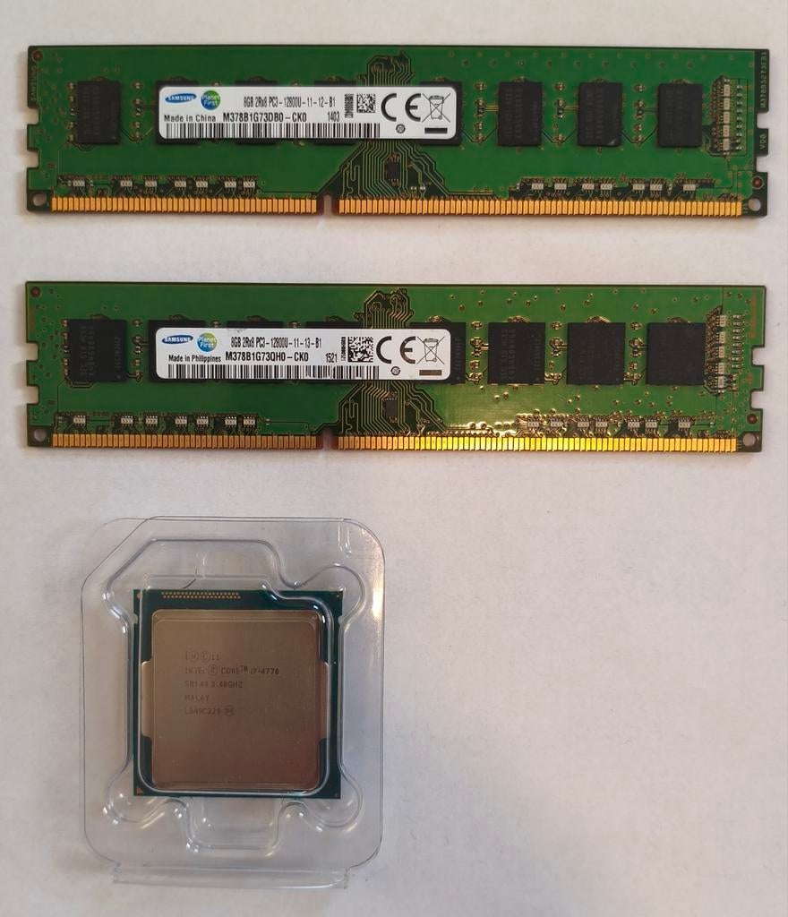 4th Gen Intel Core i7 4770 Processor+2X PC3 8GB 12800 Ram, Computers en Software, Processors, 4-core, Ophalen of Verzenden, Zo goed als nieuw