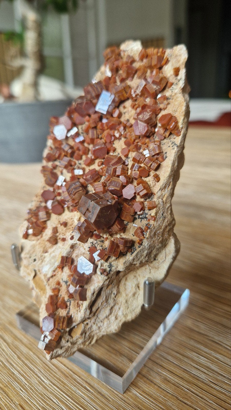 Prachtige Vanadiniet Mineraal op Matrix, Verzamelen, Ophalen of Verzenden, Mineraal