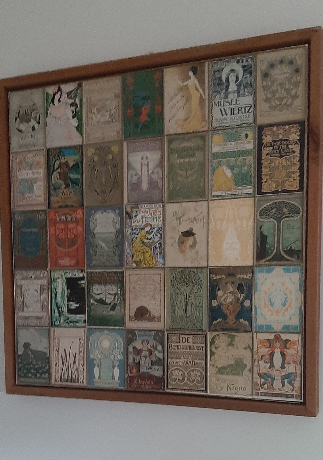 Oude Boekomslagen in Koperen Omlijsting - Art Nouveau Stijl, Ophalen