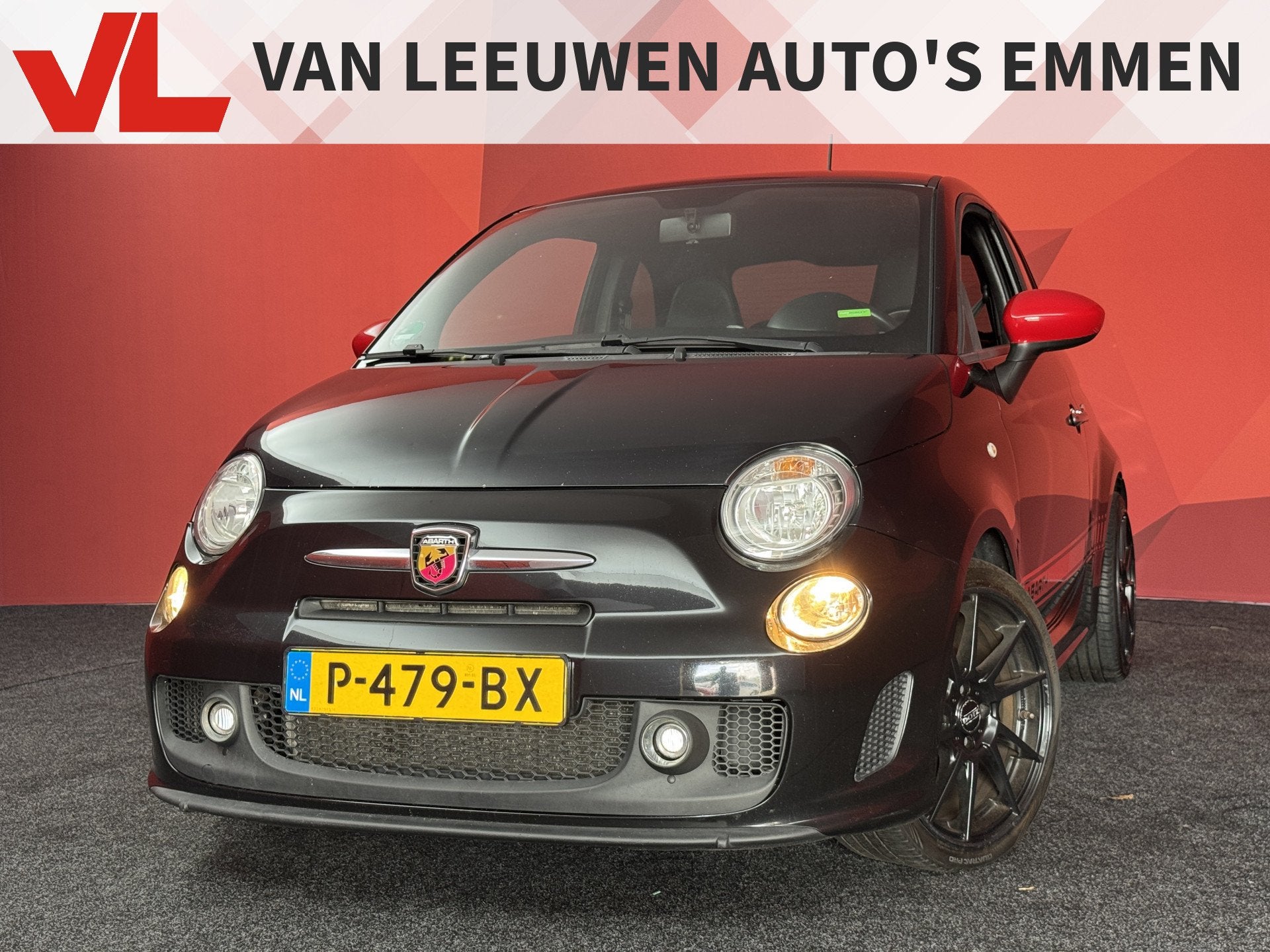 Fiat 500 1.4 T-Jet Abarth Elaborabile | Leder | Airco | PDC, Voorwielaandrijving, 4 cilinders, Zwart, Bedrijf