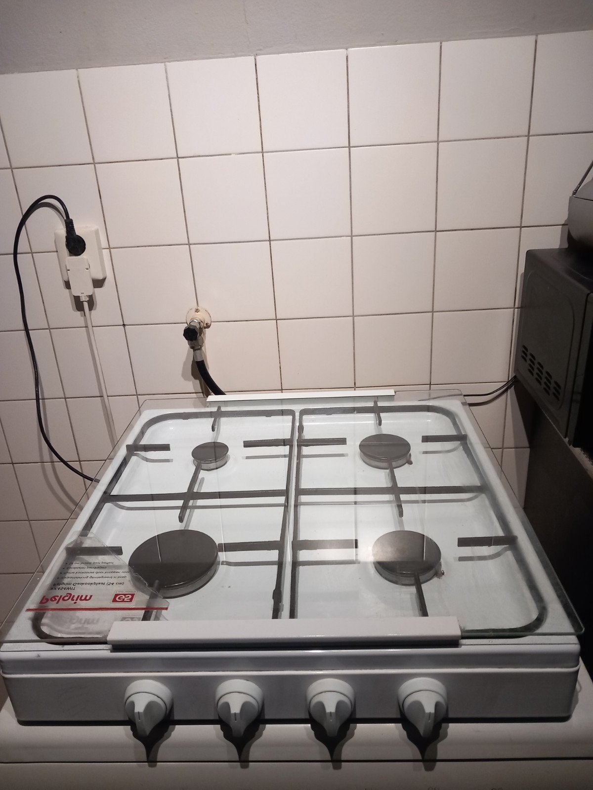 PELGRIM kookplaat met gasslang en electrische ontsteking, Witgoed en Apparatuur, Kookplaten, Ophalen, 4 kookzones, Zo goed als nieuw