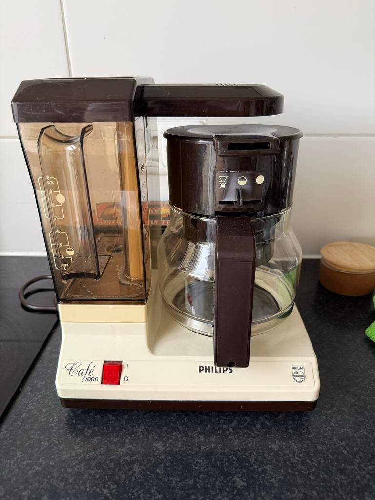 Retro Philips Café 1000 koffiemachine, Witgoed en Apparatuur, Koffiezetapparaten, Gebruikt, Koffiemachine, Gemalen koffie, Ophalen of Verzenden