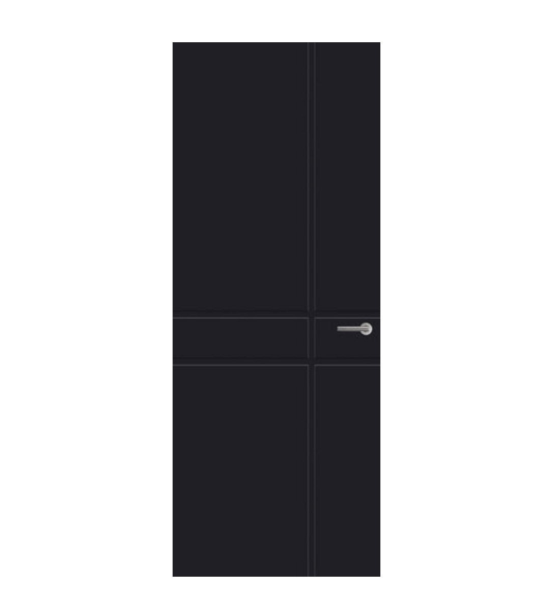 Zwarte Lijndeur Opdek - 930 x 2315 mm (Rechtsdraaiend), Doe-het-zelf en Verbouw, Deuren en Horren, Ophalen, Kunststof, 80 tot 100 cm