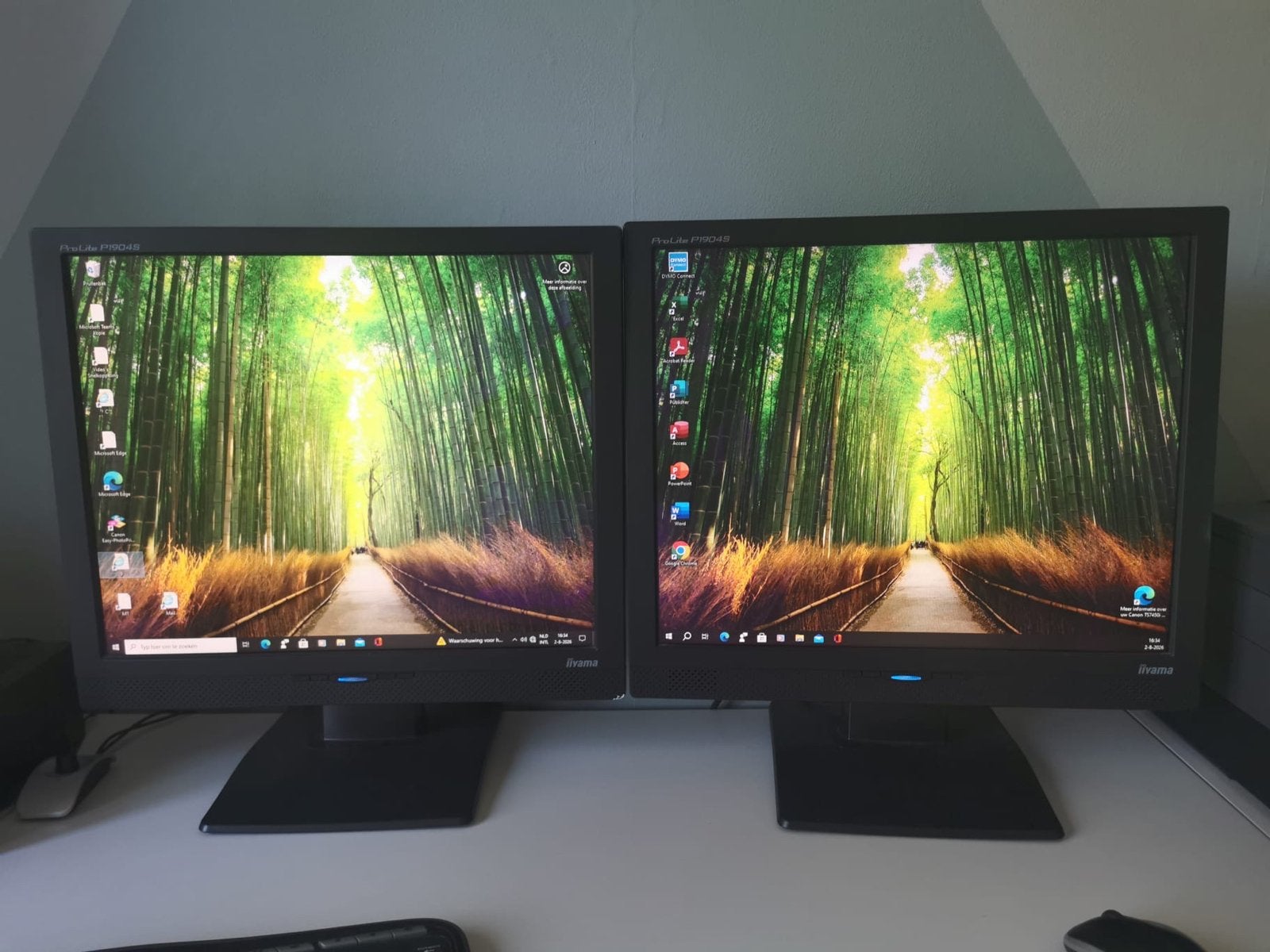 2x IIYAMA ProLite P1904S 19 inch computerschermen, Computers en Software, Monitoren, Ophalen of Verzenden, Gebruikt, 60 Hz of minder