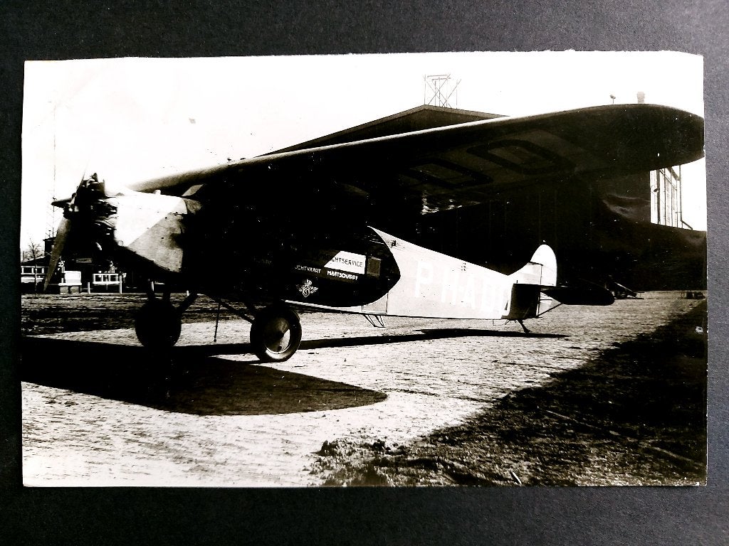 Foto van de KLM Fokker F.VII PH-ADO (F678), Ophalen of Verzenden, Gebruikt, Kaart, Foto of Prent