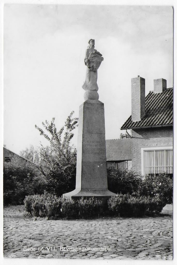 Eede Bevrijdingsmonumen Oude Ongelopen Ansichtkaart ( B3209, Ophalen of Verzenden, 1960 tot 1980, Ongelopen