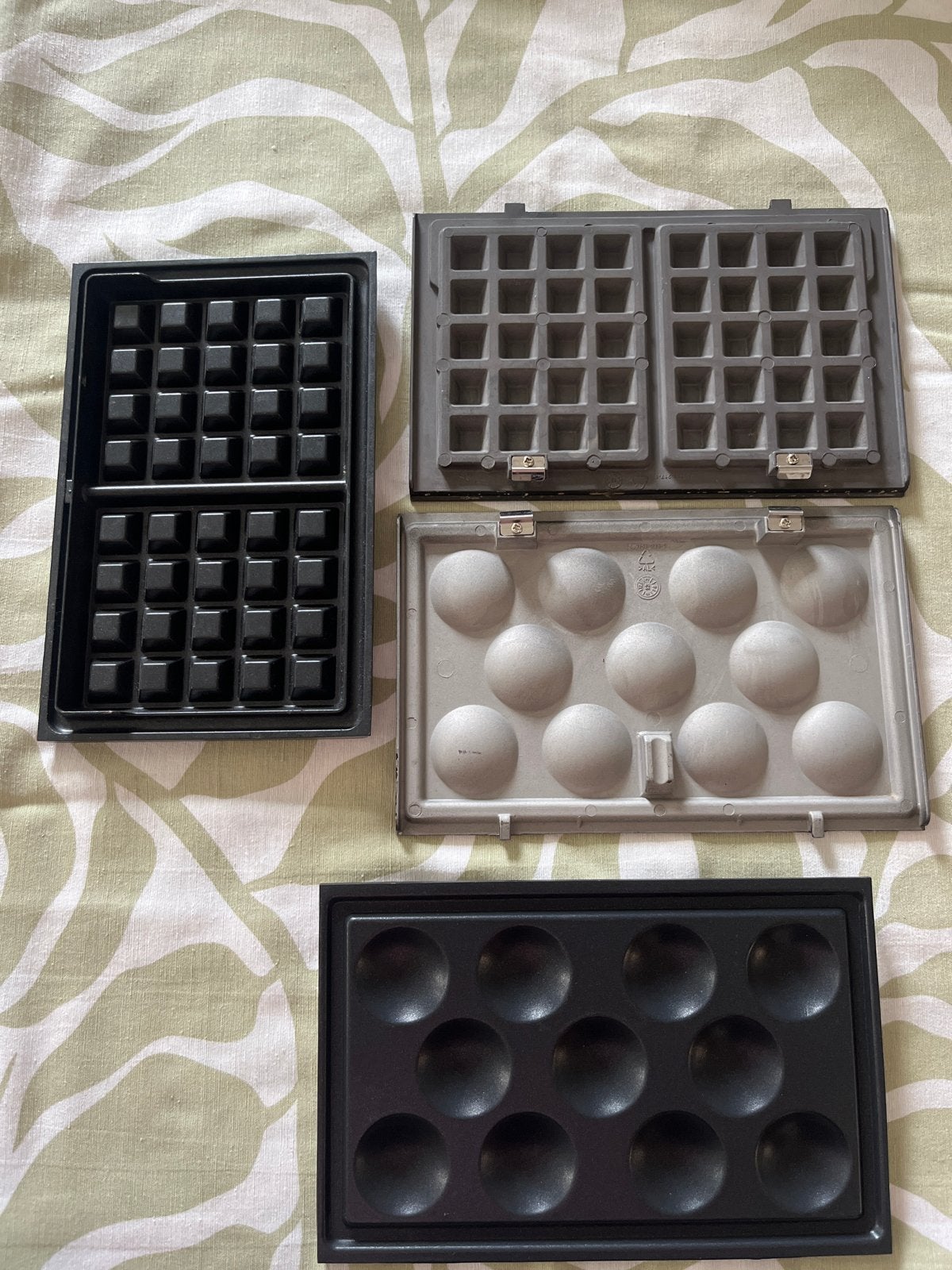 Wafelijzer platen set - wafels, poffertjes setprijs, Ophalen of Verzenden, Gebruikt