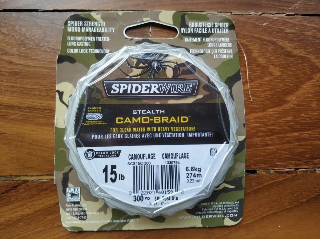 SpiderWire Stealth Camo Dyneema Gevlochten Vislijn, Watersport en Boten, Ophalen, Nieuw, Vislijn