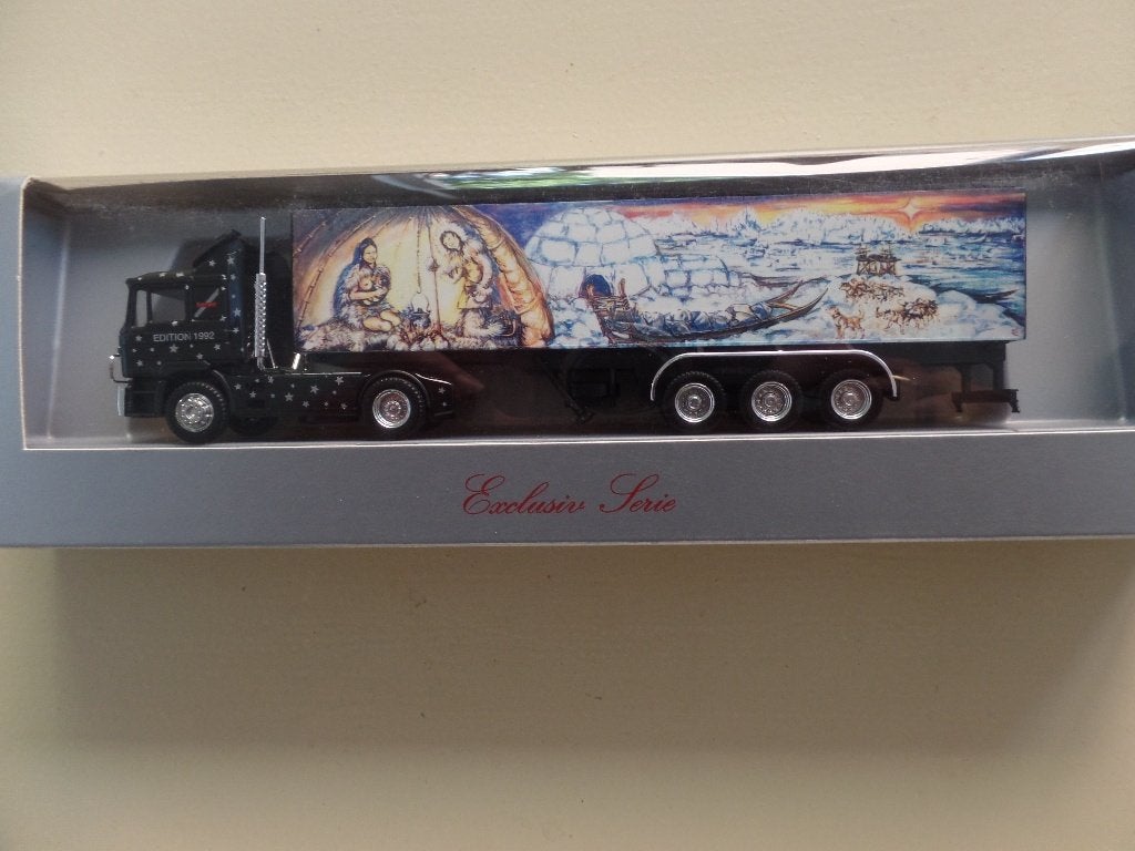 MAN trekker / oplegger kerst 1992 Herpa, Verzenden, Nieuw, Bus of Vrachtwagen, Herpa