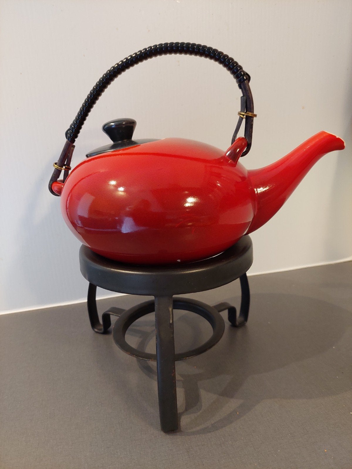 Vintage theepot West Duits met onderstel voor theelichtje, Antiek en Kunst, Ophalen