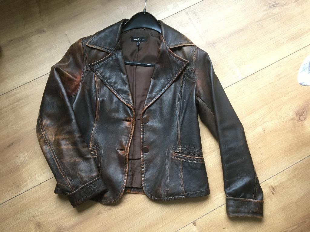 Arma leren dames jasje/ colbert maat 38 !!, Maat 38/40 (M), Bruin, Arma, Ophalen of Verzenden