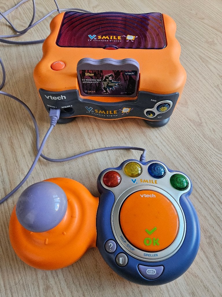 VTech V.Smile TV Learning System Console + Batman (Getest), Ophalen of Verzenden, Overige merken, Gebruikt