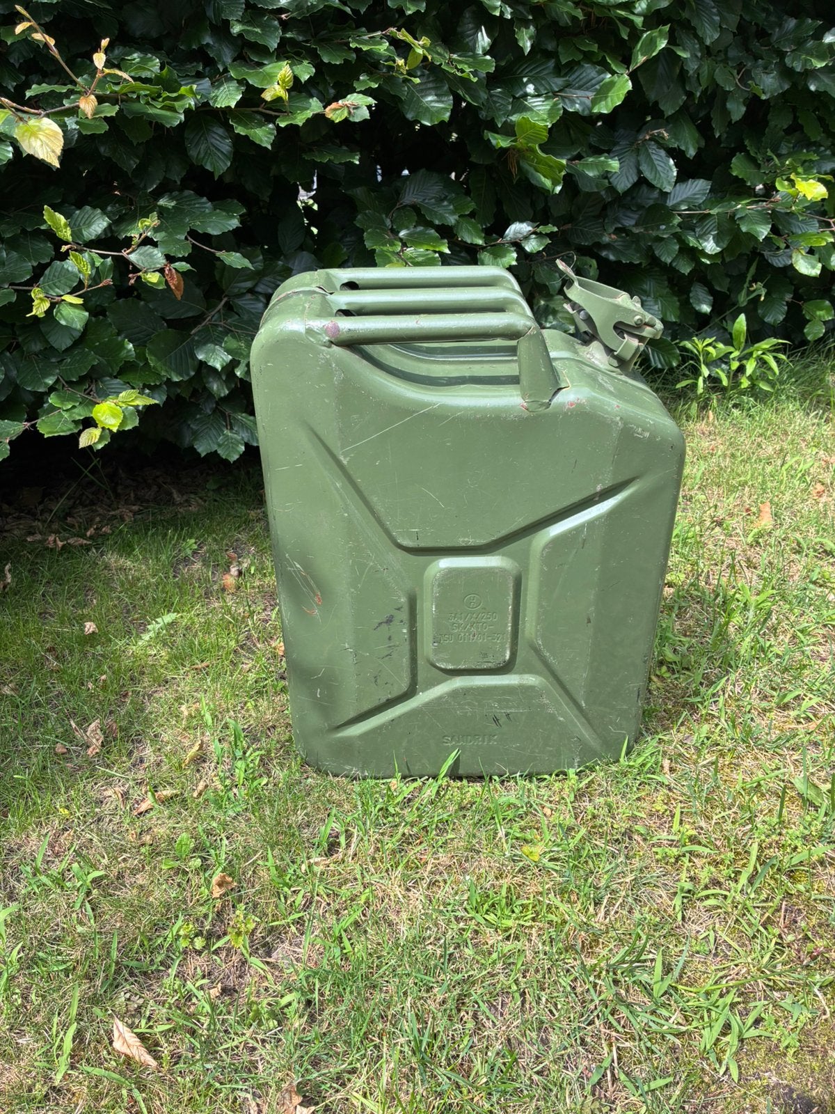 20L Jerrycan metaal 20 liter leger groen, Ophalen, Zo goed als nieuw