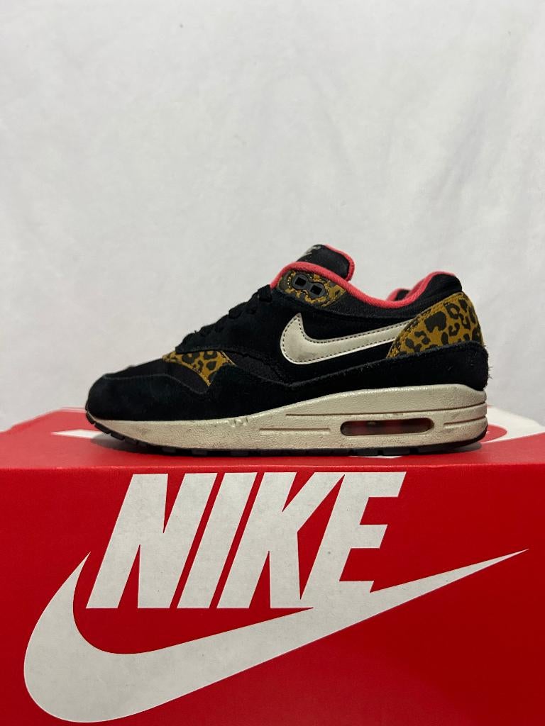 ALS NIEUW! Maat 36 - Nike Air Max 1 Leopard Black, Verzenden, Zwart, Nike, Nike