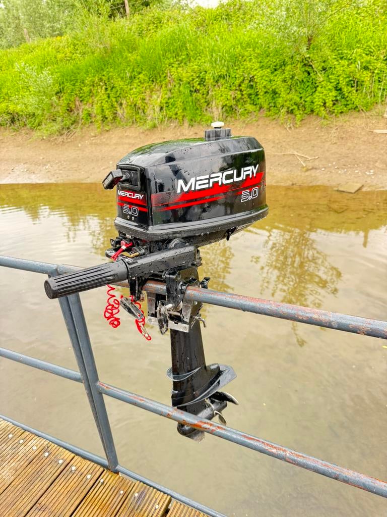 Mercury 5pk 2 takt loopt super, Ophalen, Zo goed als nieuw, Motor en Techniek, Motorboot