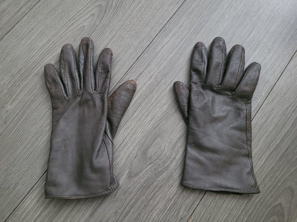 HEMA grijze leren handschoenen maat S ~ HH0700, Ophalen of Verzenden, Maat 36 (S), Hema, Gedragen