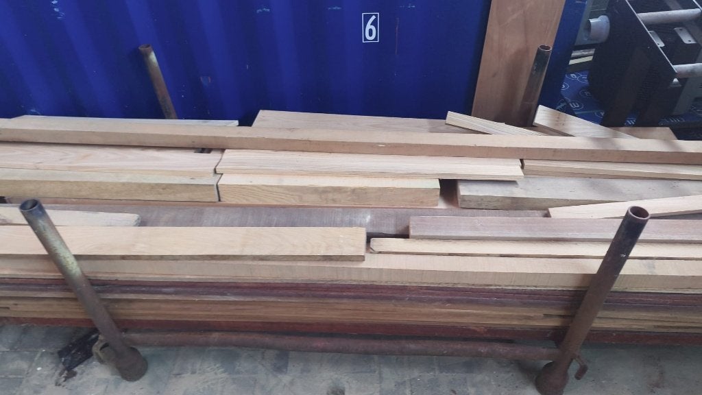 Mooie partij hardhout (Essen, Eiken & Mahonie), Ophalen, Hout, 75 tot 150 cm, Deurkozijn