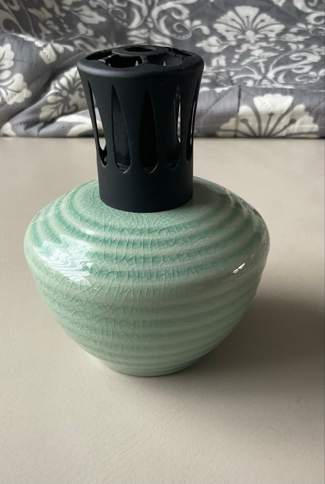 Lampe Berger brander mintgroen craquelé, Groen, Ophalen of Verzenden, Zo goed als nieuw, Modern