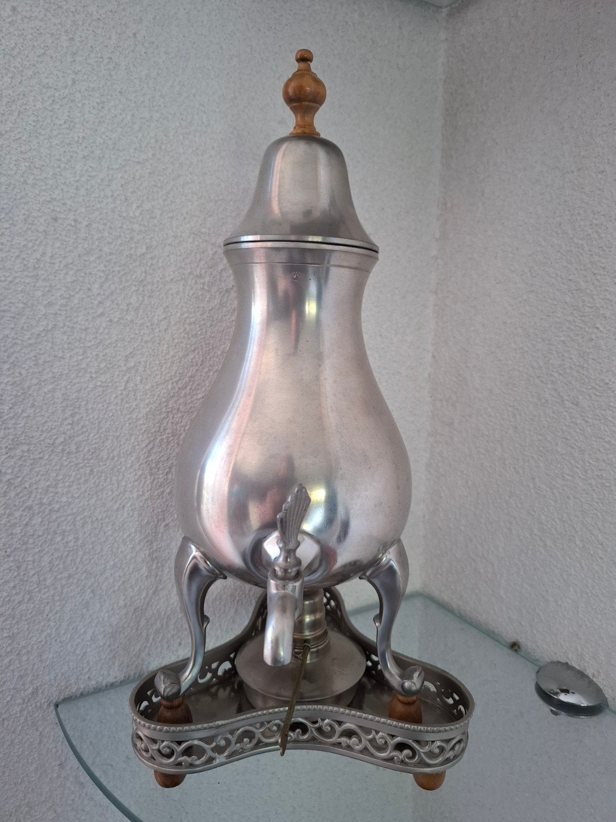 Tinnen Kraantjeskan 36 cm hg. Real Pewtet 94% Metawa, Antiek en Kunst, Ophalen of Verzenden