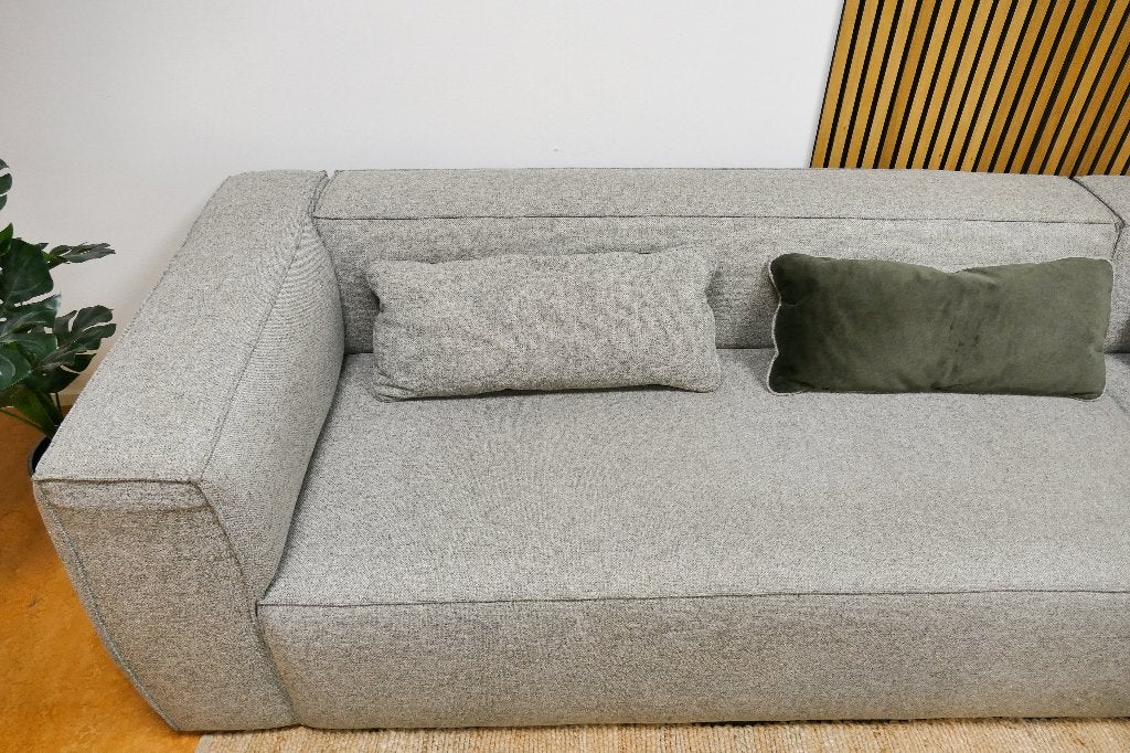 Foto 6 van Hoekbank Grijs Met Chaise Longue Woood Bean [Refurbished]