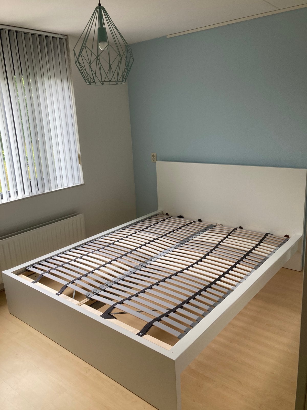 Ikea Malm 160 bij 200, Ophalen, Wit, Tweepersoons, Zo goed als nieuw