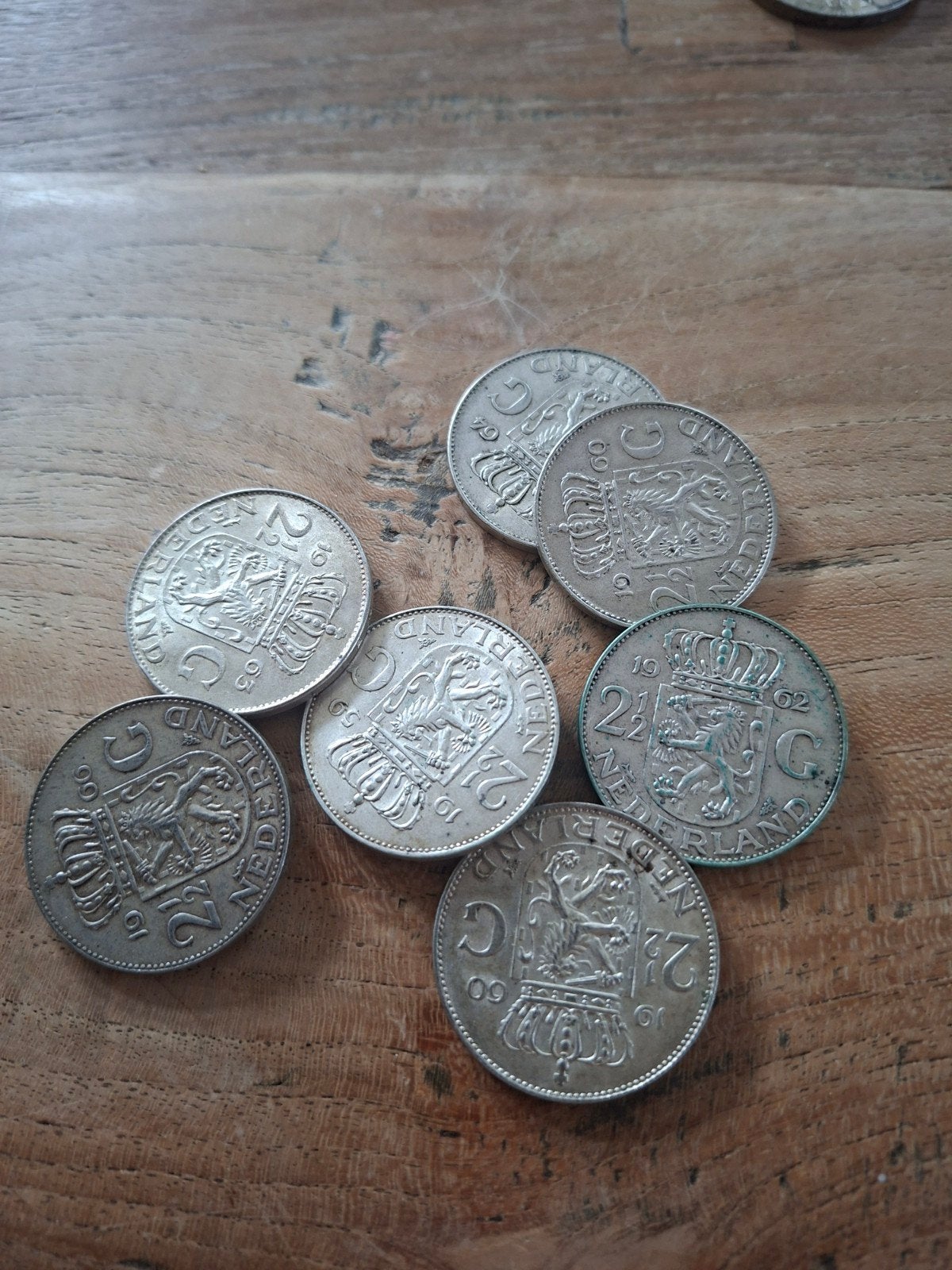 7 zilveren rijksdaalders van juliana, Postzegels en Munten, Munten | Nederland, Ophalen of Verzenden, Koningin Juliana, 2½ gulden