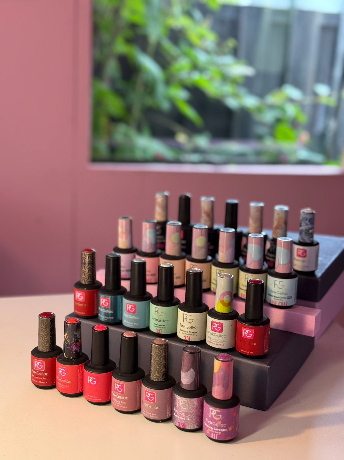 Pink Gellac set, Sieraden, Tassen en Uiterlijk, Uiterlijk | Cosmetica en Make-up, Ophalen, Overige kleuren, Zo goed als nieuw