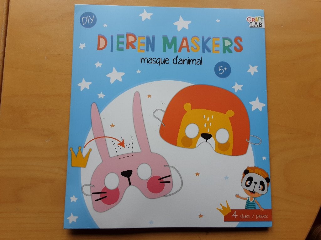 Dieren maskers - Craft lab - NIEUW EN COMPLEET, Ophalen of Verzenden, Nieuw, Knutselen