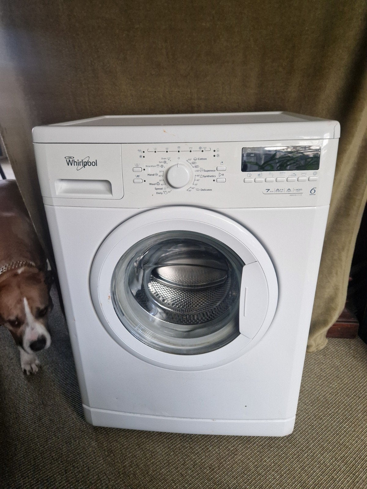 Whirlpool Wasmachine AWO/D 7114 - 7kg, 1400 toeren, Gebruikt, Energieklasse A of zuiniger, Ophalen of Verzenden, Voorlader