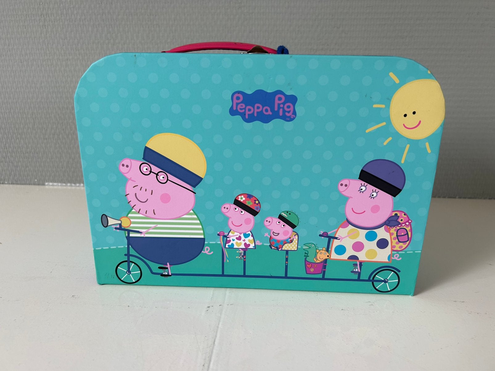 Peppa Pig puzzel in koffertje, Ophalen of Verzenden, 10 tot 50 stukjes, Gebruikt, 2 tot 4 jaar