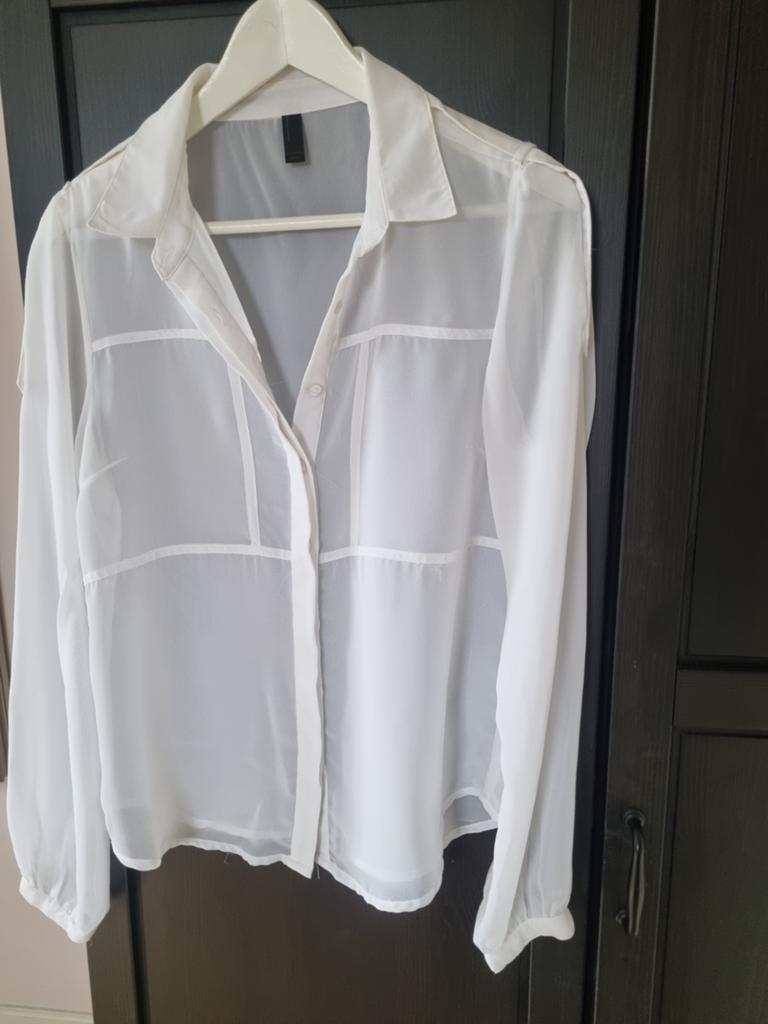Witte blouse met mooie details, Vero Moda, Ophalen of Verzenden, Maat 38/40 (M), Wit