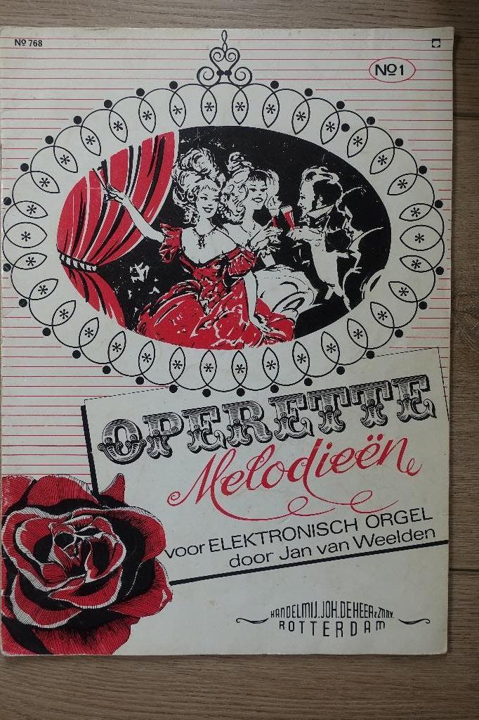 Operette melodieën voor orgel door Jan van Weelden, Muziek en Instrumenten, Bladmuziek, Gebruikt, Ophalen of Verzenden, Religie en Gospel