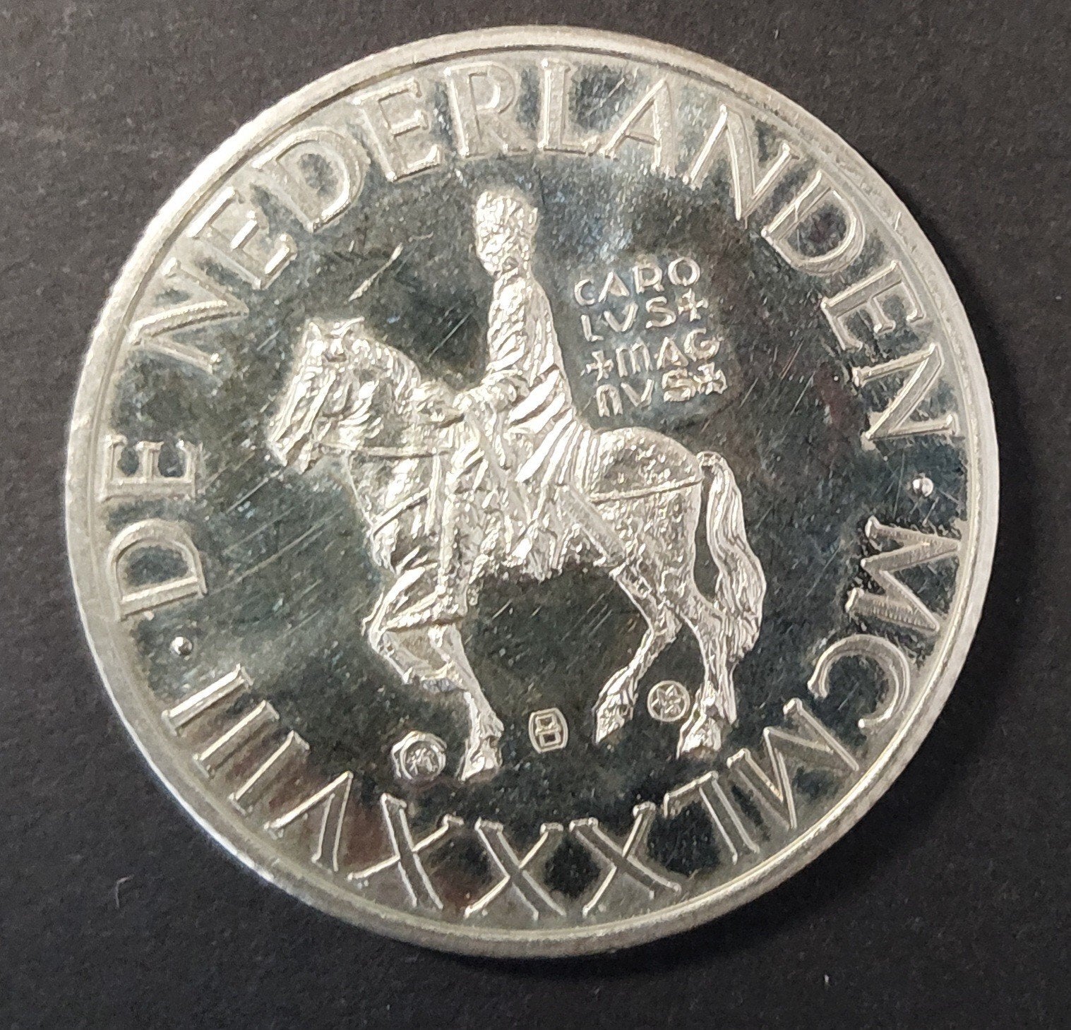 Herdenkingsmunt 1ECU 1988 met Karel de Grote, Verzenden, Koningin Beatrix, Overige waardes, Losse munt