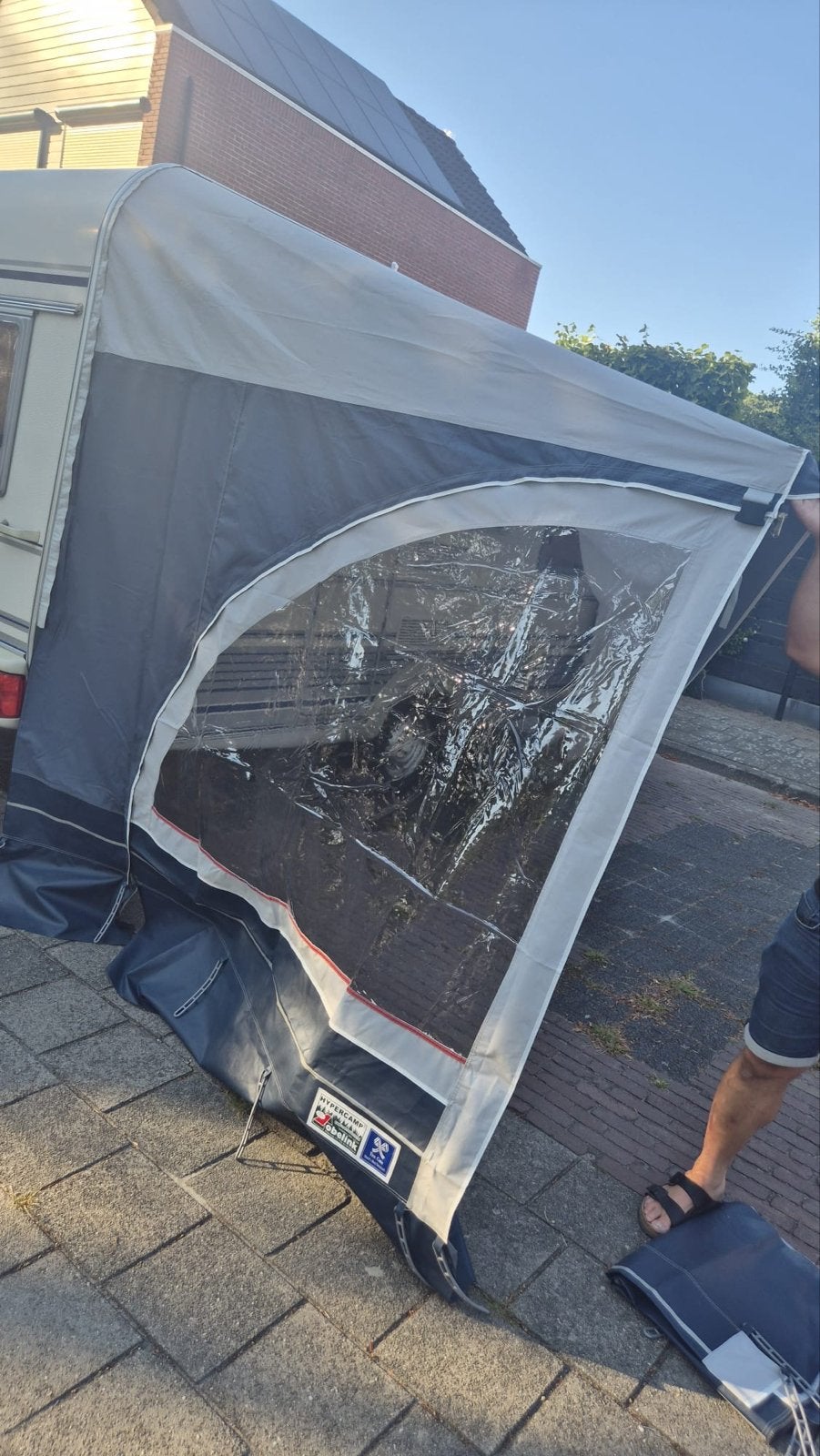 Luifel omloopmaat 9, Caravans en Kamperen, Ophalen, Gebruikt, Polyester, Overige merken