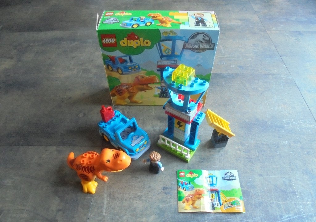Lego Duplo T-Rex Tower Set (zie foto's), Ophalen of Verzenden, Gebruikt, Duplo