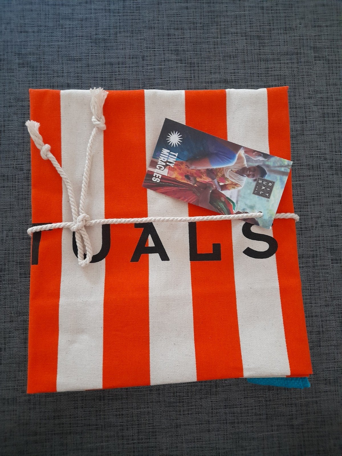 Rituals tas oranje wit gestreept met turquoise NIEUW, Ophalen of Verzenden
