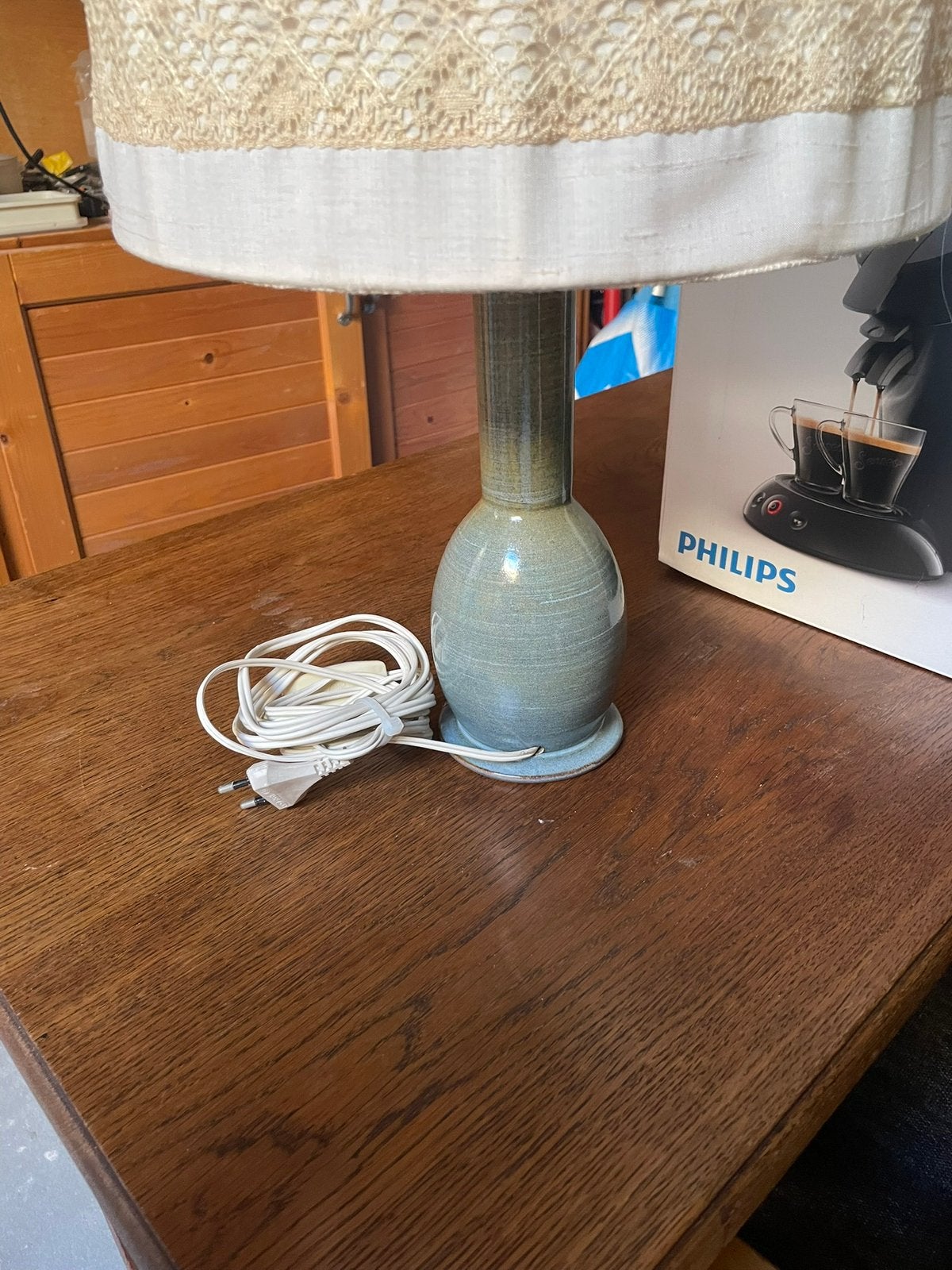 Deense vintage lamp met kap, Ophalen, Zo goed als nieuw, Met kap, Vintage