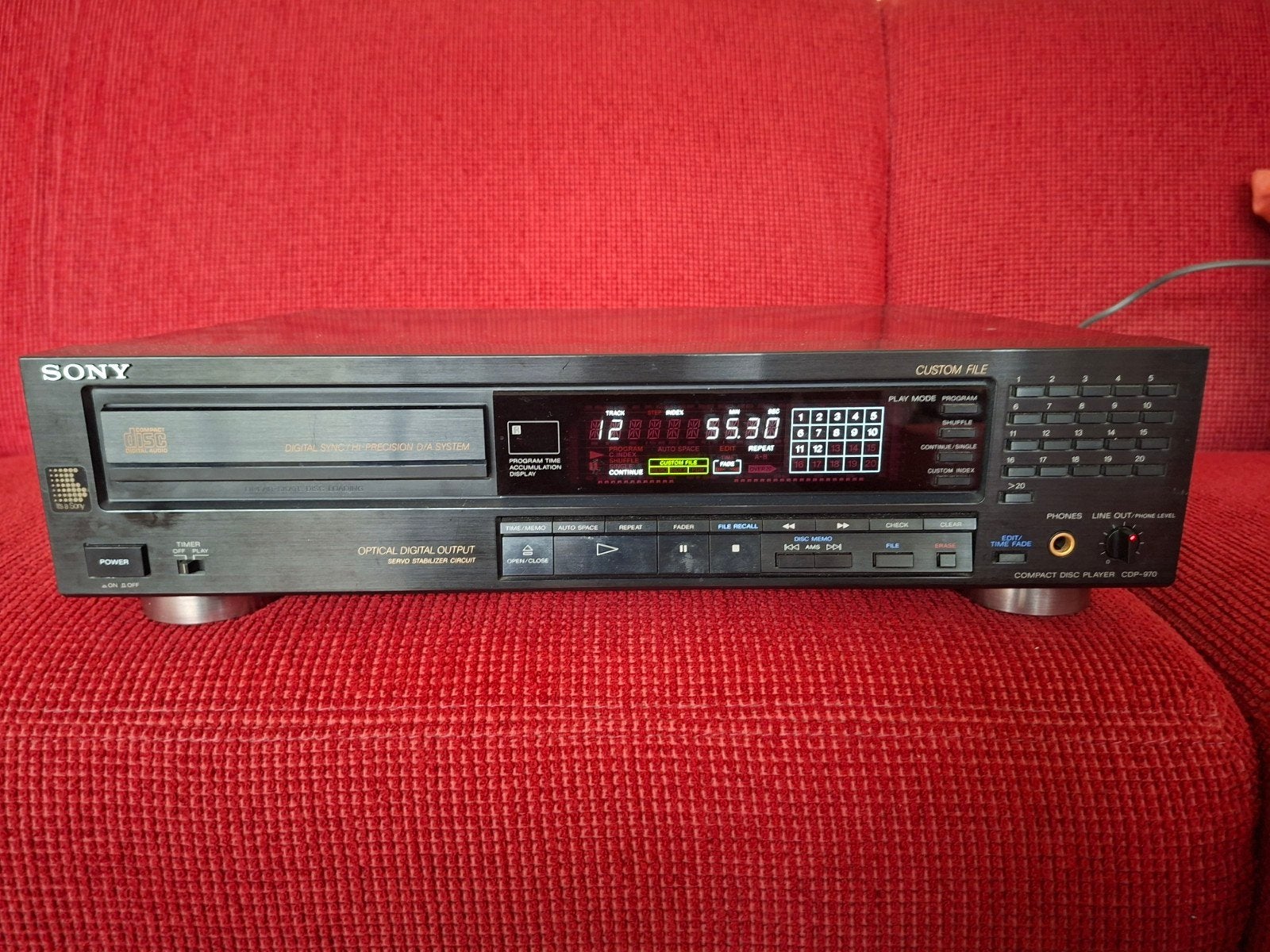 Sony CDP 970 Top speler met Burr Brown DAC 's, Audio, Tv en Foto, Ophalen, Gebruikt, Sony