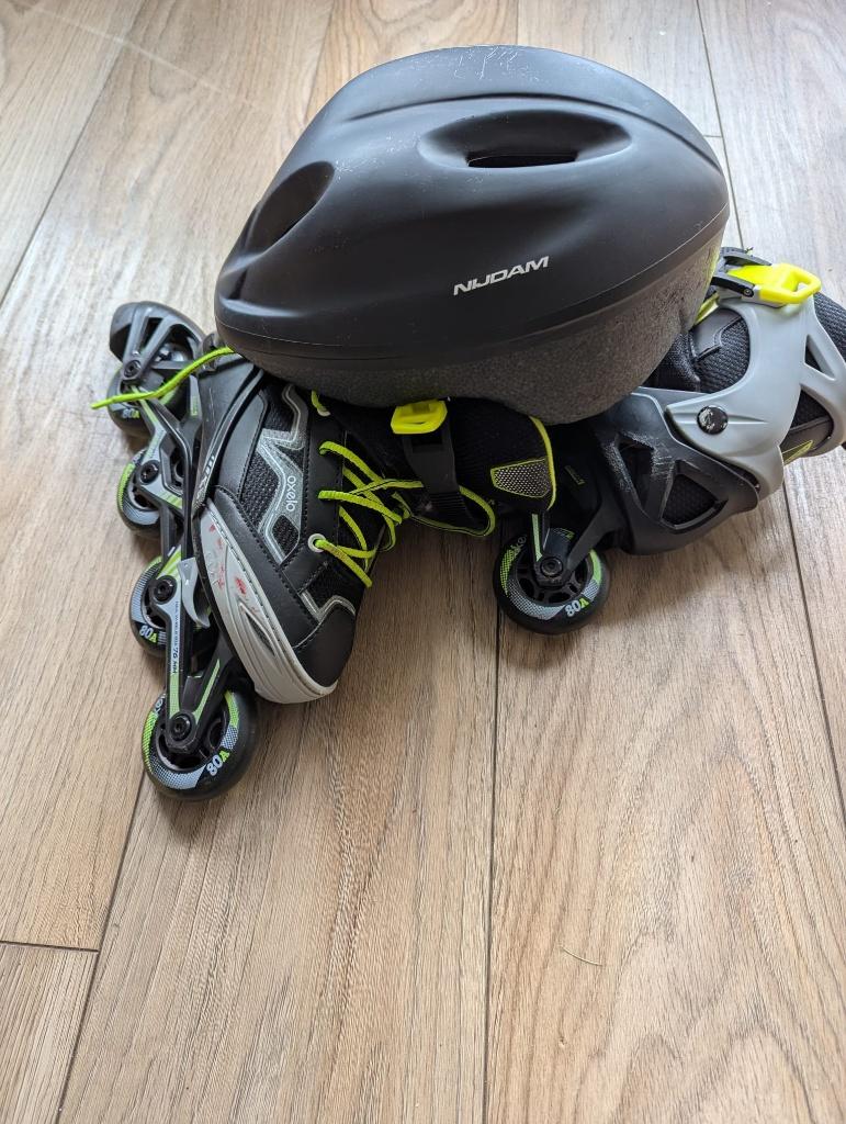 kinder skeelers 34/38 verstelbaar met helm, Overige merken, Verstelbaar, Kinderen, Ophalen of Verzenden