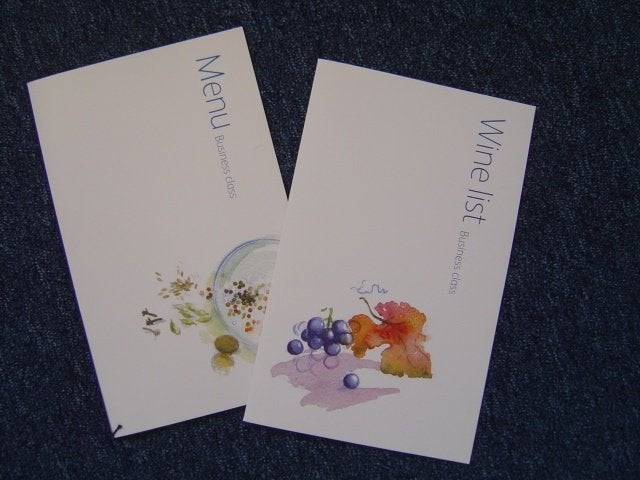 Grote menu + wijn kaart Cathay Pacific Airlines Hong Kong, Verzamelen, Ophalen of Verzenden, Zo goed als nieuw, Kaart, Foto of Prent