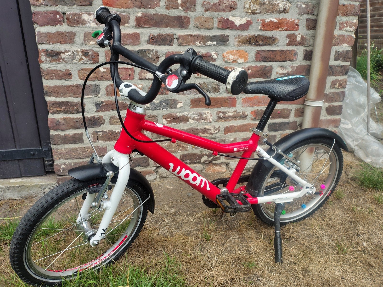 Woom 3 kinderfiets rood - 16 inch, Fietsen en Brommers, Fietsen | Kinderfietsjes, Ophalen, Velgrem, Woom, 16 tot 20 inch