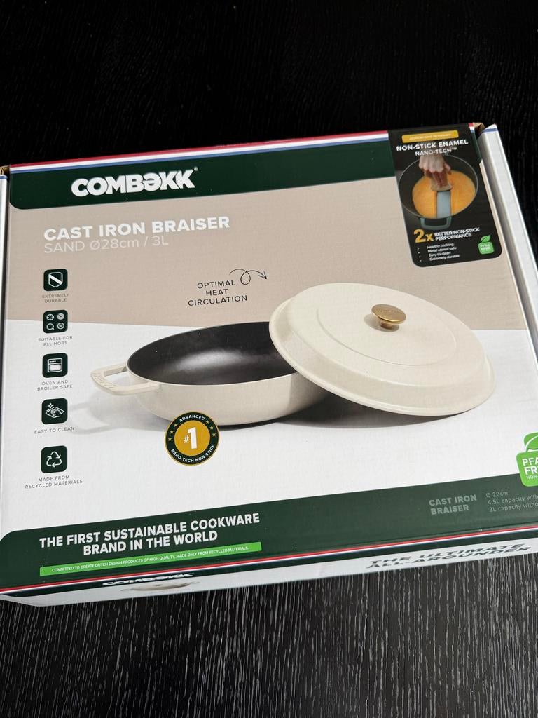 Combekk pan nieuw in doos, Ophalen of Verzenden, Nieuw, Gietijzer
