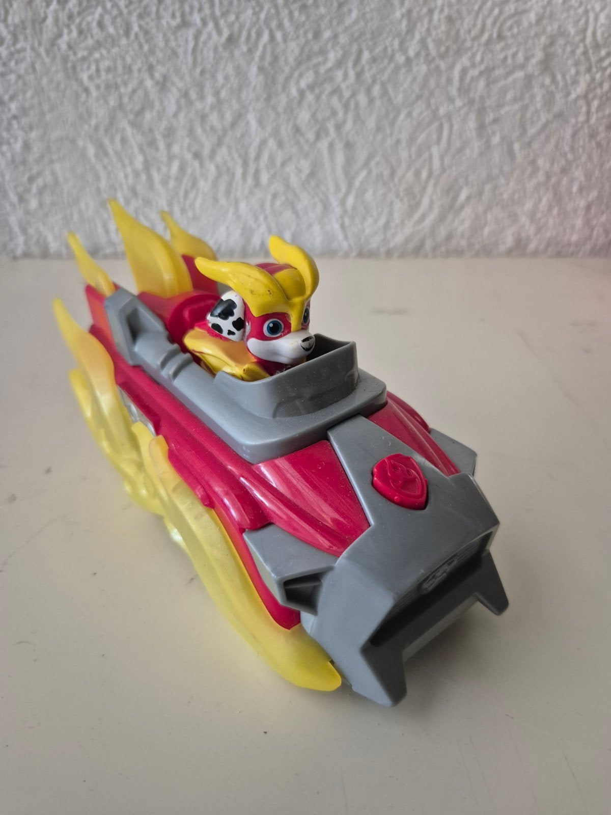 Paw Patrol Marshall Super Pups voertuig en figuur, Ophalen of Verzenden, Gebruikt
