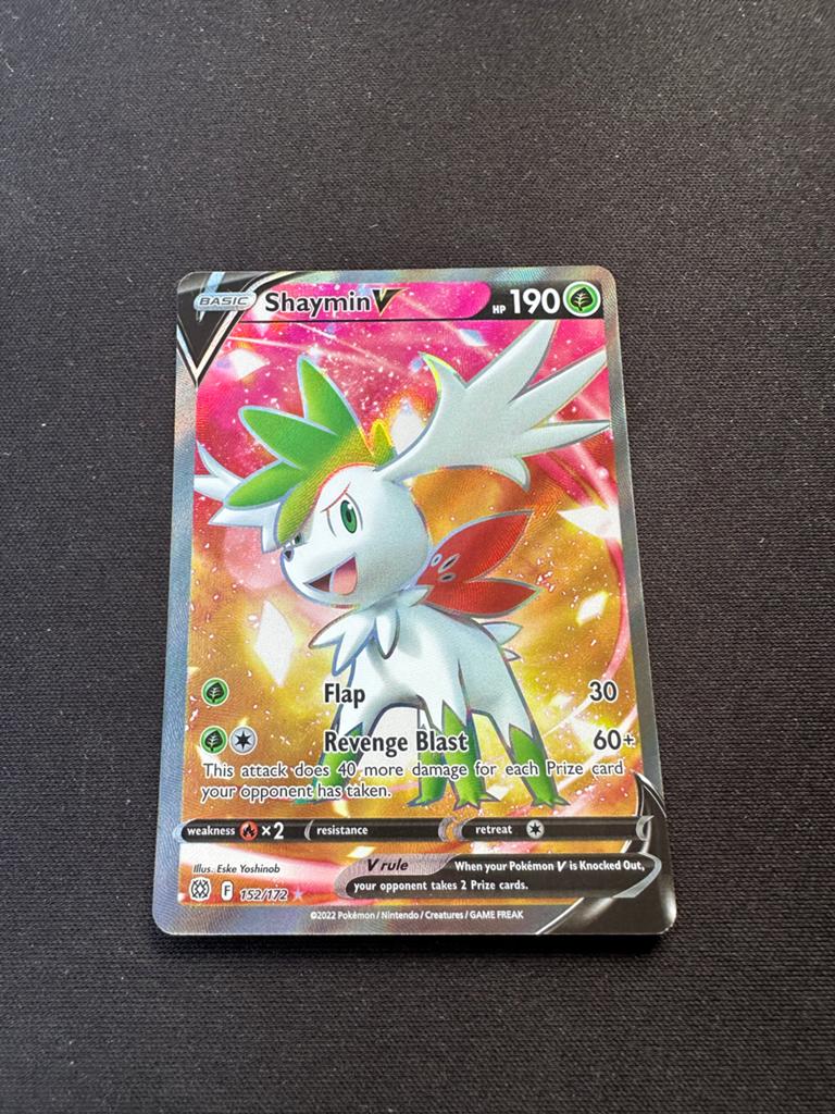 Shaymin V 152/172 Pokémon Kaart NM, Ophalen of Verzenden, Zo goed als nieuw, Losse kaart, Foil