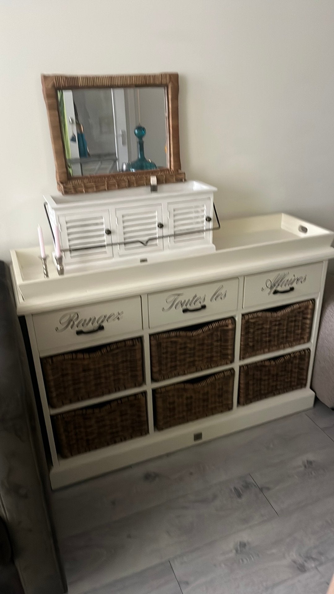 Riviera Maison RM dressoir ladekast ( nwpr € 700), Ophalen, Gebruikt, 100 tot 150 cm, Overige houtsoorten