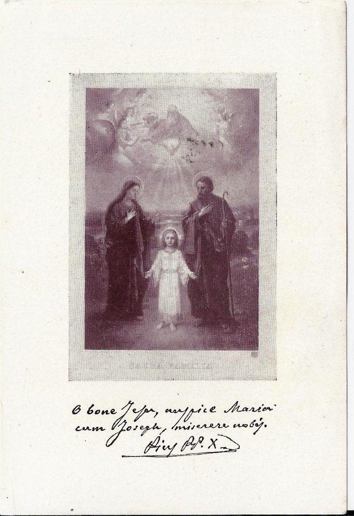 V120 prentje Maria, Jozef en het kindeke Jezus, Ophalen of Verzenden, Zo goed als nieuw, Kaart of Prent