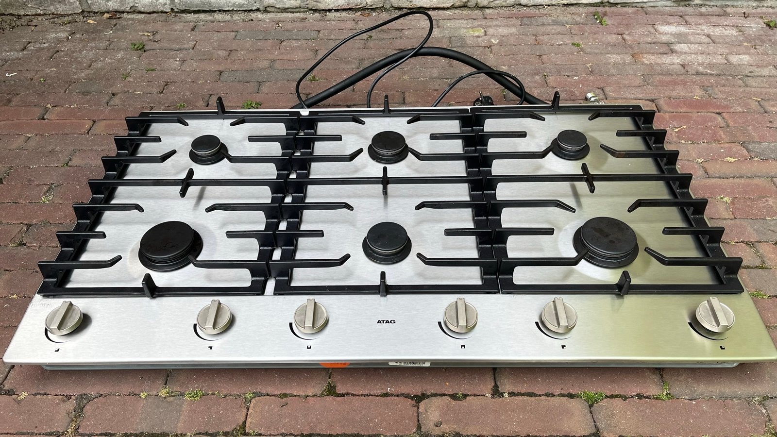 ATAG RVS inbouw gaskookpllat met 6 Kookzones, Witgoed en Apparatuur, Fornuizen, Ophalen of Verzenden, Zo goed als nieuw, Inbouw
