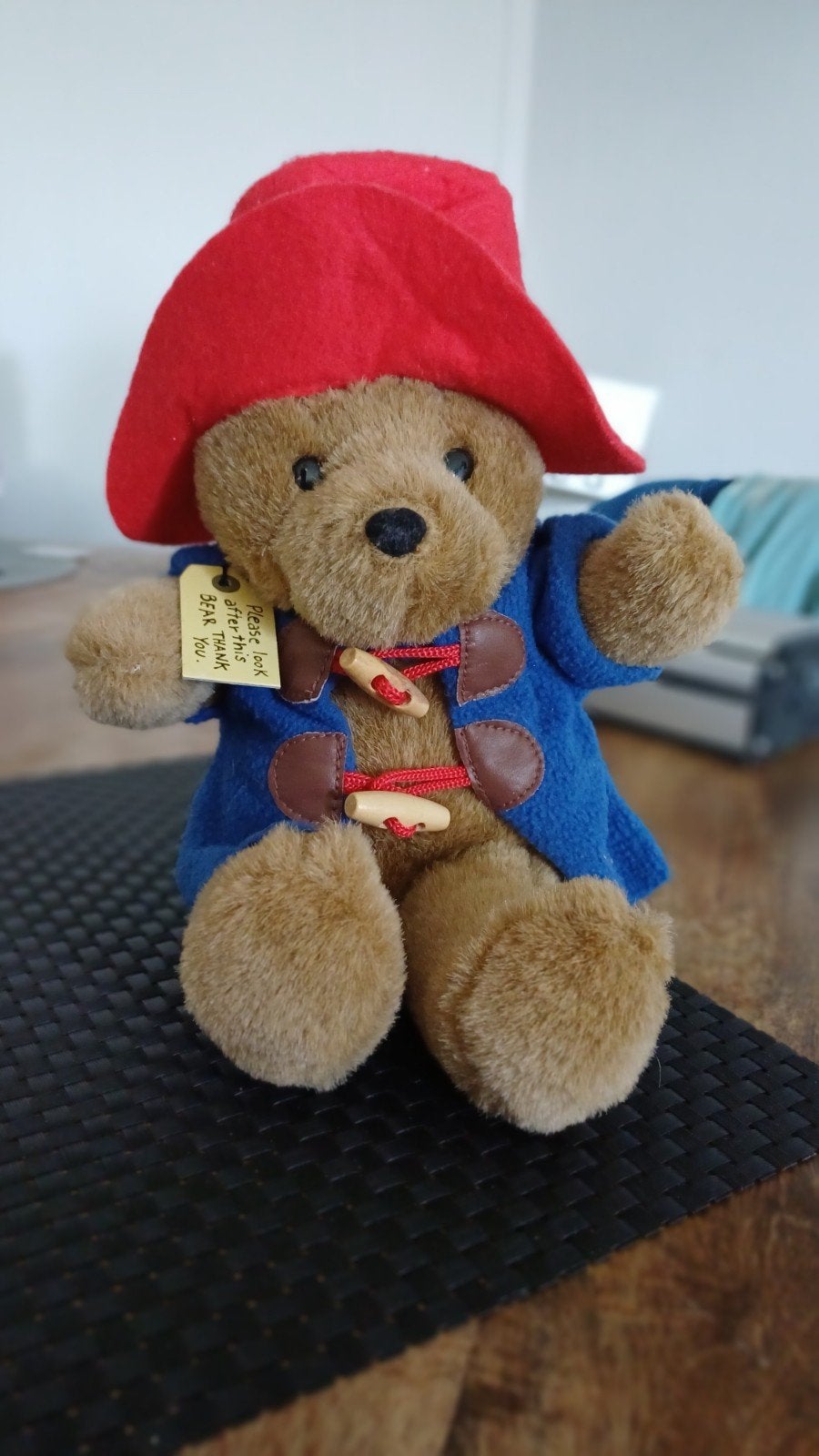 Paddington Beer Knuffel met Rode Hoed en Blauwe Jas, Overige merken, Overige karakters, Beer, Ophalen of Verzenden