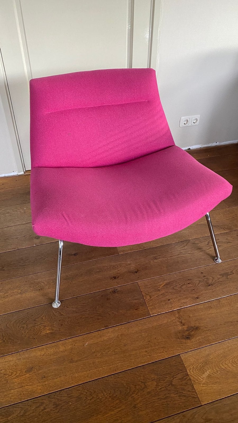 Merk Grippa stoel - Roze/Fuchsia design stoel, Ophalen, Gebruikt, Overige kleuren, Metaal